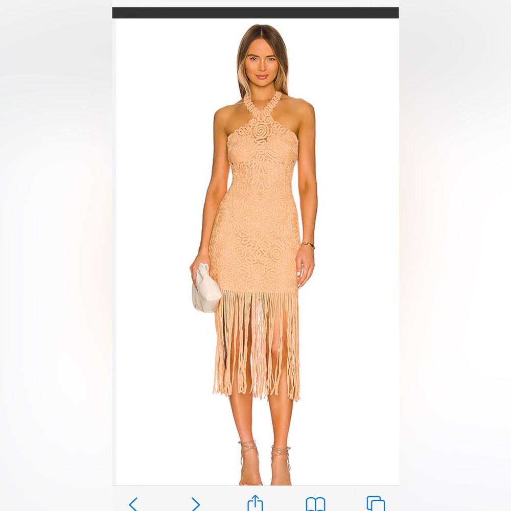 Jonathan Simkhai Orange Sheath Halter Midi Dress